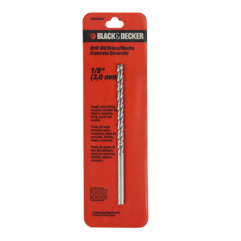 Black Decker 1 8 in. Concrete Drill Bit K Ban Hardware